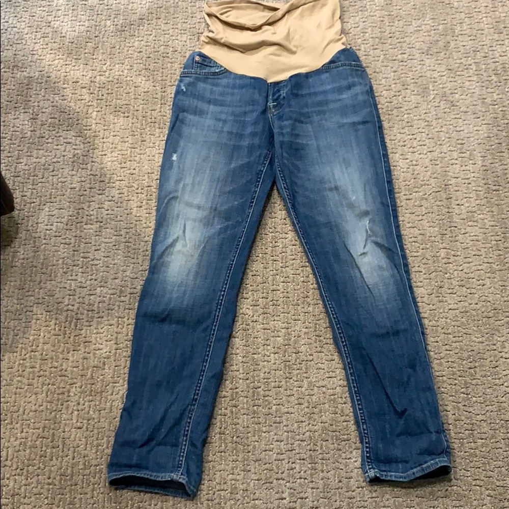 Straight leg maternity denim